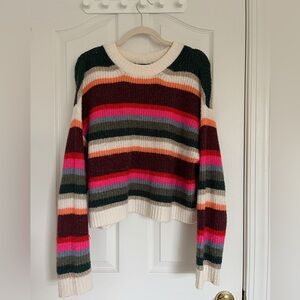 M American Eagle Striped Colorful Knit Sweater